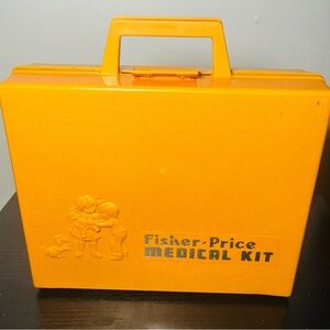 Fisher-Price 1977 Children’s Play Complete Medical Kit and Medical Carry Case